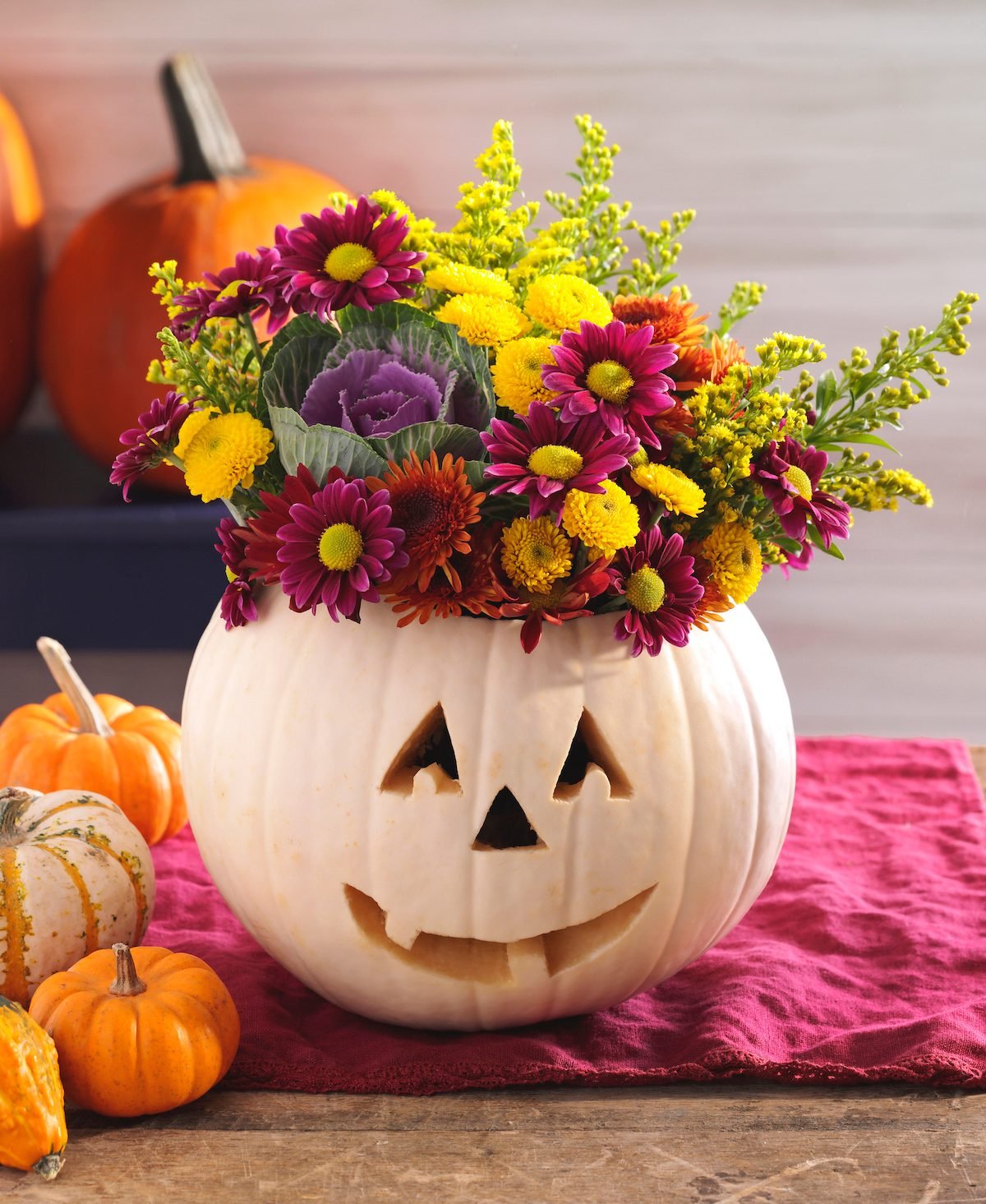 Fall Decorating: Fill a Pumpkin With Flowers