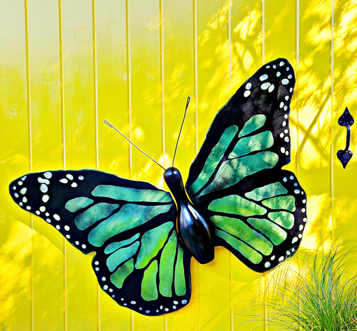 DIY Bowling Pin Butterfly Garden Art